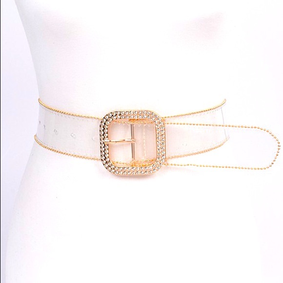 Clear PVC Bead Frame Adjustable Belt - Picture 1 of 4